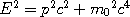 E^2 = p^2c^2 + {m_0}^2c^4