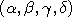 \left(\alpha,\beta,\gamma,\delta\right)